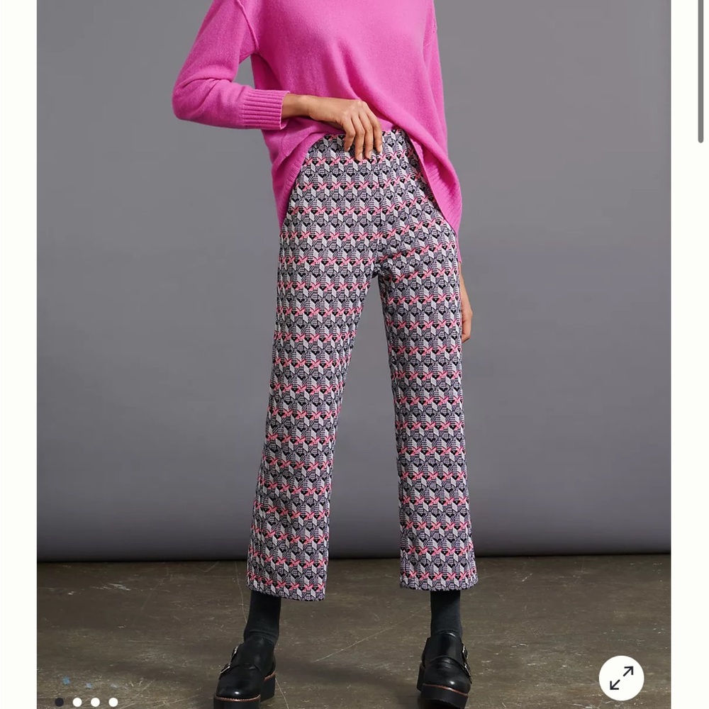 Anthropologie Dolan Left Coast Beth‎ Flare Cropped Trousers L